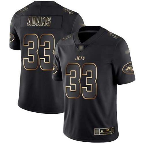 New York Jets Limited Black Gold Men Jamal Adams Jersey NFL Football #33 Vapor Untouchable->nfl t-shirts->Sports Accessory